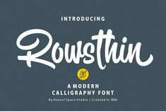 the font that is used to create this type of calligraphy, roustin