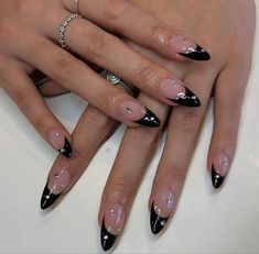 nail inspiration nail inspo nail board nail pins  cool nails pretty nails cool nail inspo manicure manicures nail salon acrylic gel polish Kutek Disney, Unghie Sfumate, Black Acrylic Nails, Grunge Nails, Soft Nails, Sparkle Nails, Design Nail, Prom Nails