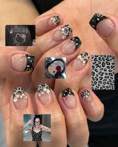 @/_jam_nail on instagram Sqoavle Nails, Tiger Nails, Hippie Nails, Nail Art Designs Videos, Dream Nails, Nail Tech, Winter Nails, How To Do Nails, Aesthetic Art