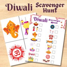 the diwali scavenger hunt is an easy and fun activity for kids