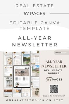 the real estate flyer is shown in white