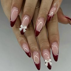 Red Acrylic Nails, Her Nails, Oval Nails, Prom Nails, Best Acrylic Nails