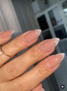 Silver Nail Ideas, Silver Nail Designs, Cake Dress, Silver Nail, Basic Nails, Dress Open Back, Sparkle Nails, Girl Cake, Sparkly Nails