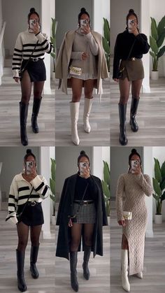 #dress #smartdress #dressideas #stylehacks #bestclothing #outfits All Brown Fall Outfit, Cute Outfits Autumn Fall Clothes, Stylish Outfits Fall 2024, Cream Boots Outfit Fall, Fall Boots Outfit Black Women, Swag Winter Outfits, Trendy Fall Shoes 2024, Trendy Fall Shoes For Women, London Aesthetic Outfits Fall