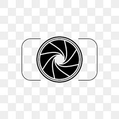 the camera lens icon is shown in black and white, with no background or borders