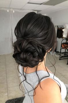 Textured Low Updo Low Bun Wedding Hair, Low Updo, Formal Hairstyles For Long Hair, Wedding Hair Up, Quinceanera Hairstyles, Simple Wedding Hairstyles, Bridal Hair Updo, Quince Hairstyles