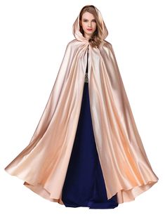 PRICES MAY VARY. UNIQUE DESIGN & QUALITY FABRIC—Exquisite workmanship draping. The cape made with more than 275 inches shiny breathable satin in 1 layer. No Lining. Perfect model and Full coverage. The hood is capacious and large enough to fit over high hairstyles and possible added height for tiaras or headpieces. Pleated around the hood make the cape looks stereoscopic. ONE SIZE FITS ALL—Standard size measures approximately 55 inches (140 cm) from Shoulder to Bottom. Hood Length: 17"/43cm, Hoo High Hairstyles, Bridal Cloak, Cape With Hood, Wedding Cloak, Cape Costume, Capes & Ponchos, Women Bride, Hooded Cape, Bridal Wrap