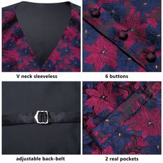 FEATURES Includes: Vest, Necktie, Pocket Square and Cufflinks Material: 100% Handmade Silk Occasion: Wedding, Party, Business, Daily Look Gives your wardrobe an upscale look Free Worldwide Shipping Floral Waistcoat, Waistcoat Suit, Business Vest, Floral Vest, Mens Suit Vest, Floral Vests, Vest And Tie, Cufflink Set, Formal Suits