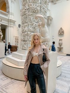 Our Satin Bralet having a stroll around the V&A museum City Outfit, City Outfits, Outfit Look, Satin