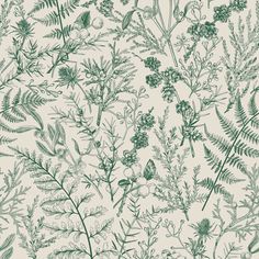 a floral background with green plants and leaves