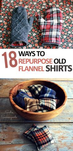 Loved Ones Shirt Ideas, Reuse Shirts Ideas, Easy Holiday Sewing Projects, Things To Do With Old Quilts, Flannel Scrap Projects, Recycled Fabric Projects, Flannel Upcycle Diy, Flannel Sewing Projects, Reuse Diy Ideas