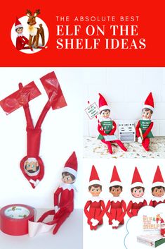 the elf on the shelf has been made with toilet paper, tape and other items