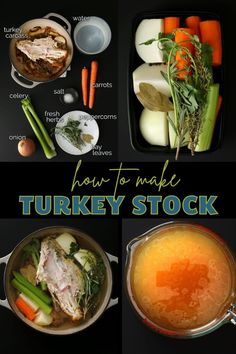 Make something from nothing when you take the turkey bones from a roast turkey and turn it into turkey stock. The turkey bone broth is perfect to use in soups, stews, rice dishes and sauce recipes. Make the best turkey stock with this simple recipe. Turkey Stock From Carcass Homemade Soup, Make Turkey Stock, Making Stock From Turkey Bones, How To Make Turkey Stock From Bones, Homemade Turkey Stock Recipe, Turkey Carcus Broth, Making Turkey Stock, What To Do With The Turkey Carcus, Turkey Broth From Carcass How To Make