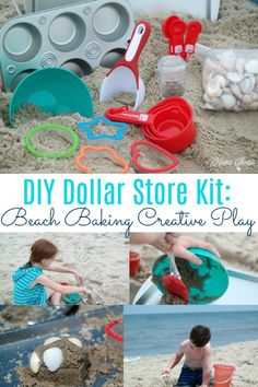 the diy dollar store kit beach baking creative play