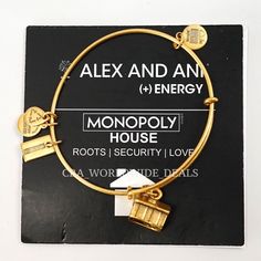 Alex And Ani Monopoly House Charm Bangle 100% Authentic Alex & Ani Alex And Ani Monopoly House Charm Bangle Monopoly House Charm Bangle Finish: Rafaelian Gold Expandable From 2" To 3.5" Nickel Free Brand New Comes As Pictured Alex And Ani Bracelets, Boho Glam, Gold Charm Bracelet, Because I Love You, Hand Of Fatima, Adjustable Bangle, Silver Charm Bracelet, Charm Bangle, Alex And Ani