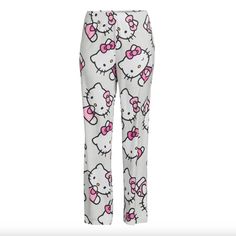 Hello Kitty Pajama Pants, Size Medium Nwt Purr-Fectly Cozy, Fun And Playful, Hello Kitty Has Arrived To Brighten Your Nights! These Relaxed Pajama Pants Are Ideal For Any Fan Of This Cute Cartoon Cat. Slip Them On With A Tee Or Sweatshirt When You're Kicking Back And Lounging Or Catching Some Zzz’s Or Shake Things Up And Pair These Adorable Pants With A Sweater And Booties And Hit The Town In Kitty Style. Hello Kitty Pajama Pants, Kitty Style, Cute Cartoon Cat, Pj Pants, Kick Backs, Brown Leopard, Cartoon Cat, Sleepwear Women, Women's Intimates