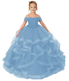 Princess Dresses Kids, Pagent Dresses, Girl Dresses For Wedding, Ball Gowns For Kids, Gowns For Kids, Kids Pageant Dresses, Long Flower Girl Dresses, Dresses Pageant, Flower Girls Dress