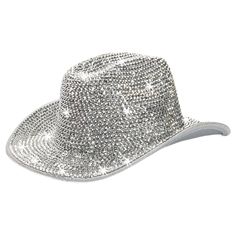 PRICES MAY VARY. ✧【Material】: Crafted from premium polyester material with neon holographic properties, these cowboy hats feature a unique metallic taste. The combination of holographic material and rhinestone diamond embellishments creates a stunning visual appeal. ✧【Size and Fit】: With a circumference of 56-58cm and a brim width of 7.5cm, these rhinestone diamond cowboy hats are designed to comfortably fit most adults, including women, teens, and older kids. The one-size-fits-all approach ensu Sparkle Cowgirl Hat, Diy Bedazzled Cowboy Hat, Cowboy Disco Bachelorette Party, Cowboy Costume, Western Cowboy Hats, Denim And Diamonds, Cowgirl Hats, Cowgirl Outfits, Disco Party