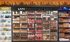 NYX Cosmetics Bar made by ARNO Furniture Store Interior Design, Beauty Retail, Merchandising Ideas, Commercial Display, Pharmacy Design, Beauty Supply Store