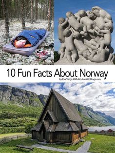 the top ten things to see and do in norway with text overlaying it