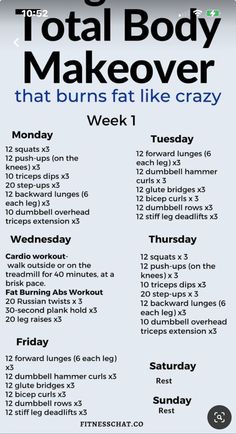 Total Body Makeover, Teen Workout Plan, Summer Body Workout Plan, Body Makeover, Full Body Workouts, Workouts For Teens, Month Workout, Summer Body Workouts, Workout Routines For Beginners