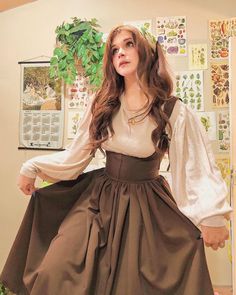 Gaun Abad Pertengahan, Make A Dress, Old Fashion Dresses, Cottagecore Outfits, Cottagecore Fashion, Fairytale Dress, Mori Girl, Looks Vintage