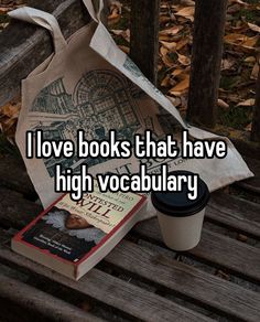 i love books that have high vocabulary and coffee to go with it