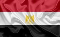 the flag of egypt is shown in this close up photo with silky folds and waves