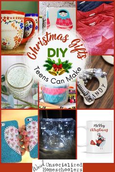 christmas gifts for the homemaker, including mugs and other items that are on display