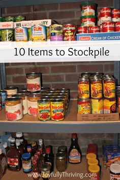 the top ten items to stockpile in an organized pantry