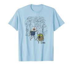 PRICES MAY VARY. Adventure Time Sugar Zombies is 100% authentic, officially licensed Adventure Time apparel, that comes in t shirt, v-neck, tank top, longsleeve, pullover hoodie, sweatshirt, raglan styles! Adventure Time is an animated series on Cartoon Network that follows the adventures of Finn the Human and his best friend Jake the Dog who can change his shape and size at will. Together they protect the post-apocalyptic Land of Ooo. Lightweight, Classic fit, Double-needle sleeve and bottom he White Skater Boys, Adventure Time Merchandise, Jake The Dog, Land Of Ooo, Zombie T Shirt, Finn The Human, Jake The Dogs, Cartoon Network Adventure Time, Post Apocalyptic