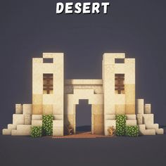 an image of a desert building in minecraft with the text desert above it that reads,