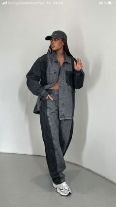 Baddie Outfits Casual Street Style Swag Winter, High Fashion Streetwear Women, Trendy Oversized Denim Jacket For Streetwear, Trendy Spring Denim Jumpsuit For Streetwear, Winter Denim Jacket For Streetwear, Trendy Denim Blue Jumpsuit For Streetwear, Chic Winter Denim Jacket For Streetwear, Streetwear Chic