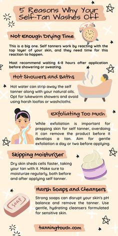 Is your self-tan disappearing faster than a sandcastle in the tide?  We've got the secrets to extend your faux glow!  Discover 5 mistakes that sabotage your self-tan and learn how to achieve a tan that truly lasts. #SelfTan #FlawlessTan #SummerSkin How To Self Tan, Self Tanner Tips