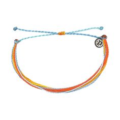 Pura Vida Original "Citrus Surfline" New Without Tag Hard To Find ; Rare Unisex Rainbow The Citrus Surfline Bracelet From Pura Vida Is Decked Out Yellow, Orange, And Blue, And It Can Be Adjusted For The Perfect Fit Every Time. Made From 100% Waterproof Cord And So Much Fun To Wear And Layer, It Can Follow You Anywhere Spring And Summer Take You - With A Little Boho Flair Thrown In To Help You Catch The Waves! Adjustable From 2-5 Inches In Diameter Wax-Coated Cord Is 100% Waterproof Pura Vida Log Pura Vida Boho Turgouise Ring, Pure Vida Bracelets, Puravida Bracelets, Pura Vida Jewelry, Preppy Jewelry, Pura Vida Bracelets, Classic Bracelets, Pinky Promise, Birthday List