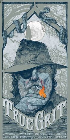 Rooster Cogburn, Tv Posters, Coen Brothers, Western Artwork, Film Posters Art, True Grit