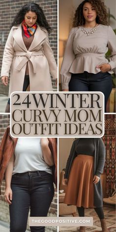 Womens Cold Weather Outfits, Casual Night Out Outfit Winter, Trendy Fall Outfits For Women, Curvy Mom Outfits, Curvy Winter Outfits, Curvy Fall Outfits, Fall Outfits For Women Over 50, Chic Mom Outfits, Autumn Outfits Curvy