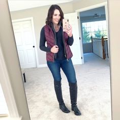 What I Wore This Week 10.20.18 Jolynne Shane, Puffy Vest, Teacher Outfits, Curvy Girl Outfits, The Double, Winter Fashion Outfits, Winter Wear, Sweater Weather, What I Wore