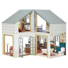 a doll house with all the furniture and accessories