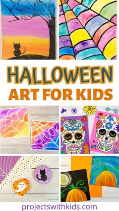 halloween art for kids with the title overlay