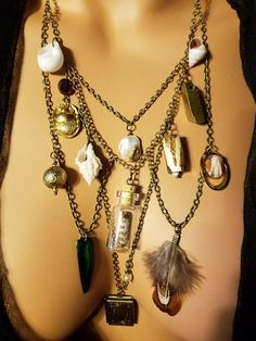 Voodoo Priestess, Necklace, Witchcraft, Witch Doctor, Occult, Spell, Witchy, Bohemian, Boho, Found O Priestess Costume, Voodoo Party, Voodoo Costume, Voodoo Halloween, Voodoo Priestess, White Magic Spells, Fair Outfits, Same Energy, Witch Doctor