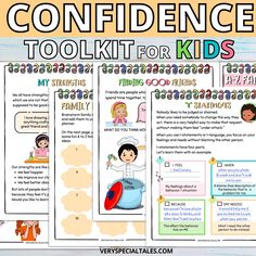 CONFIDENT Kid Journal (Worksheets for Kids & Parents) – Very Special Tales Journal Worksheets, Feel Loved, Kids Journal, Parents As Teachers, Coping Strategies