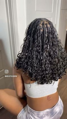 Hairstyles Braids Short, Boho Braided Hairstyles, Braids Short, Braids Knotless, Short Box Braids Hairstyles, Twisted Hair, Short Box Braids