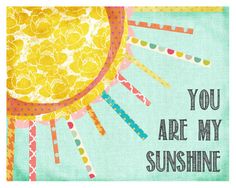 you are my sunshine greeting card