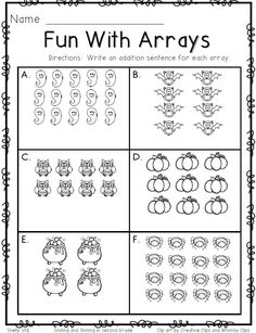 the worksheet for fun with arrays