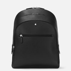 Combining functionality with refined city style, this backpack is a suitable companion for navigating the city. Its Saffiano-printed leather ups the sophistication factor, whilst the bag’s three compartments offer ample room for documents, devices and writing instruments. The exterior compartment features the Montblanc emblem in a new larger size. Montblanc Backpack, Classic Black Leather Backpack For Formal Use, Classic Black Leather Backpack For Formal Occasions, Classic Business Backpack, Classic Office Backpack, Elegant Backpack For Business Trips, Classic Leather Backpack For Formal Occasion, Formal Leather Standard Backpack, Classic Black Formal Backpack