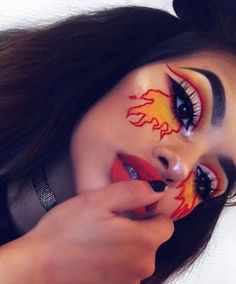 Face Goals, Halloween Make-up Looks, Animal Makeup, Euphoria Makeup, Halloween Idea, Halloween Eye Makeup