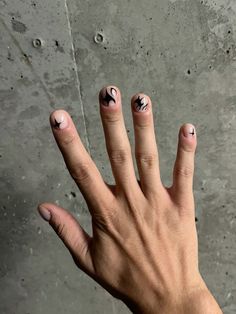 Guy Gel Nails, Short Mens Nails, Rockstar Nails Men, Short Acrylic Nails Male, Guys Nails Painted Ideas, Men’s Nail Art Black, Short Nails Ideas Masc, Masculine Painted Nails, Masculine Gel Nails