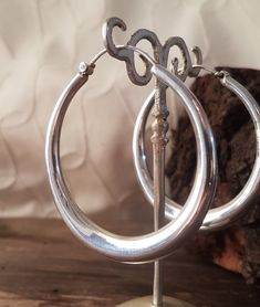 Big thick large creole hoop earrings dainty very easy to wear them all day long.Ethnic tribal earrings for mother gift.Minimalist boho earrings made of sterling silver. SIZE: 50mm x 50mm. SHIPPING: I use certified mail for my shipments. You can see in the store policy the approximate delivery times according to your destination. Https://www.etsy.com/en/shop/TribDesign?ref=search_shop_redirect#policies THANK YOU FOR VISIT MY STORE Big Chunky Hoop Earrings, Silver Earrings Big, Thick Silver Hoops, Big Silver Hoop Earrings, Chunky Silver Hoop Earrings, Big Silver Earrings, Big Hoops Earrings, Silver Hoops Earrings, Hoop Earrings Aesthetic