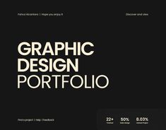 a black background with white text that says graphic design portfolio